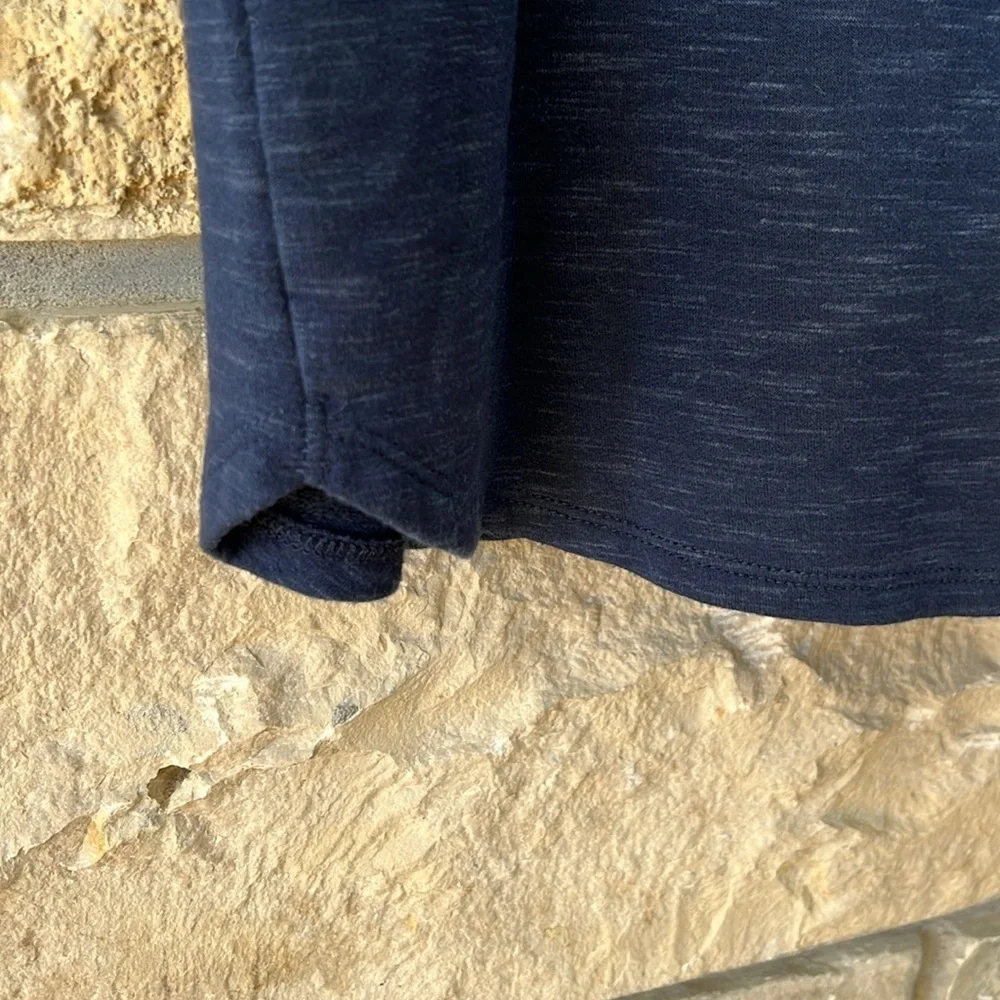 Abercrombie & Fitch Heathered Navy Turtleneck Tunic Top Size Small - Picture 9 of 12